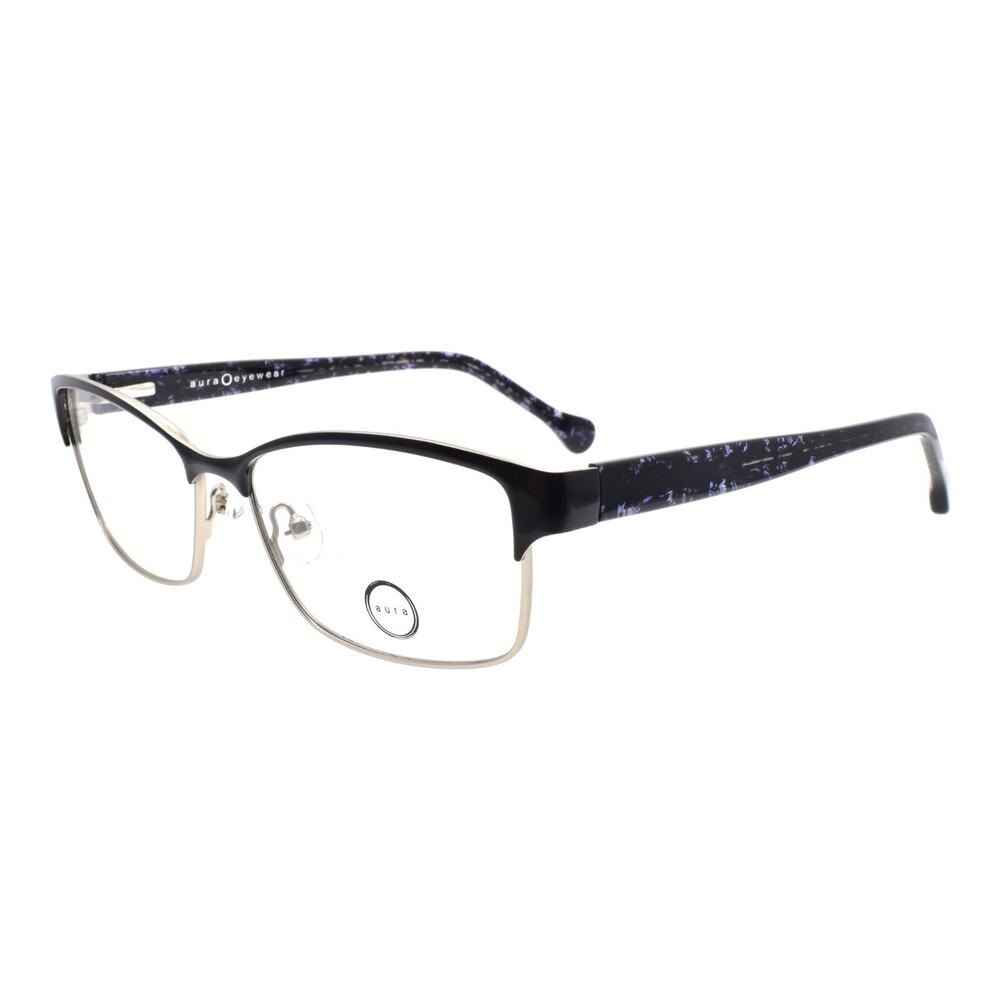 Aura Eyewear Gardenia Women's Eyeglasses Frames 54-15-140 Black